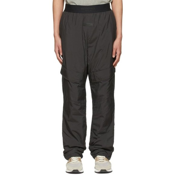 New ESSENTIALS Fear of God Black Polyester Cargo Pants size XL - Picture 2 of 9